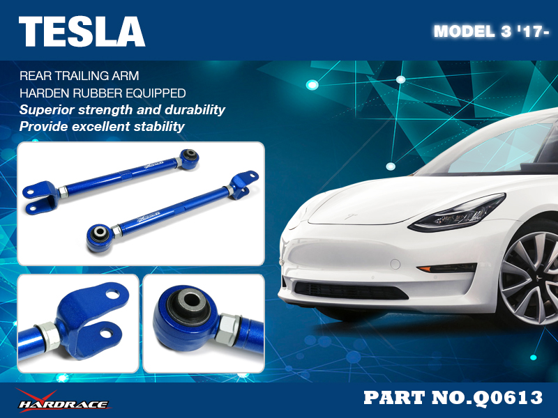 TESLA MODEL 3 '17-
REAR TRAILING ARM
(HARDEN RUBBER) - 2PCS/SET