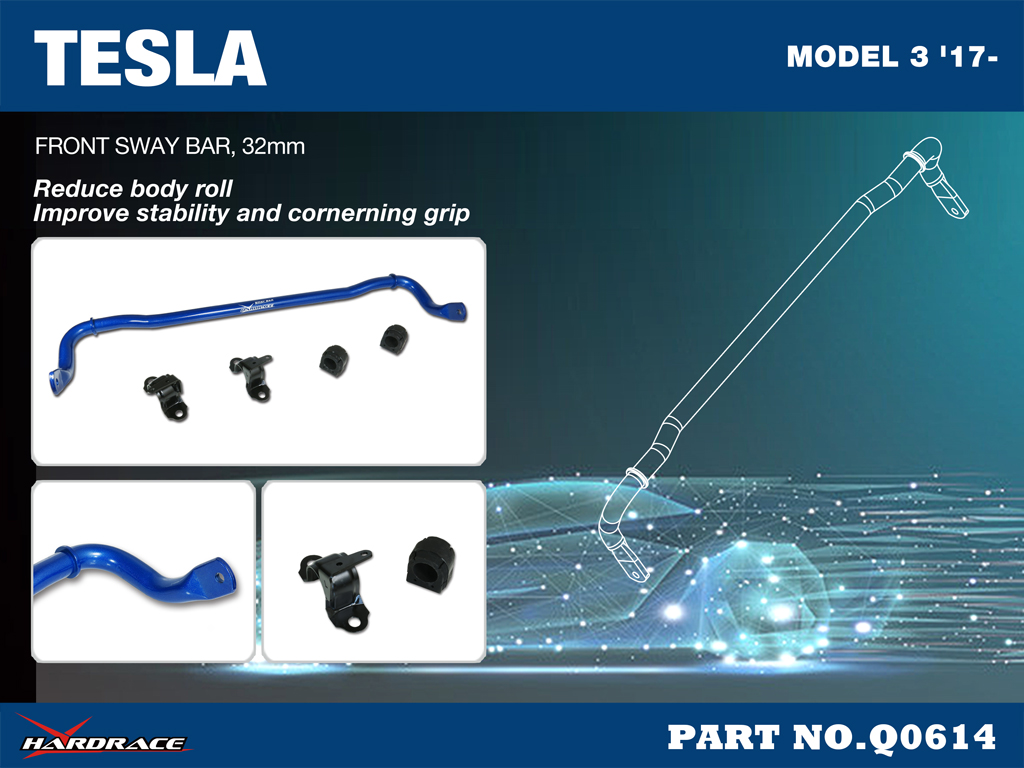 TESLA MODEL 3 '17-
FRONT SWAY BAR, 32mm - 5PCS/SET