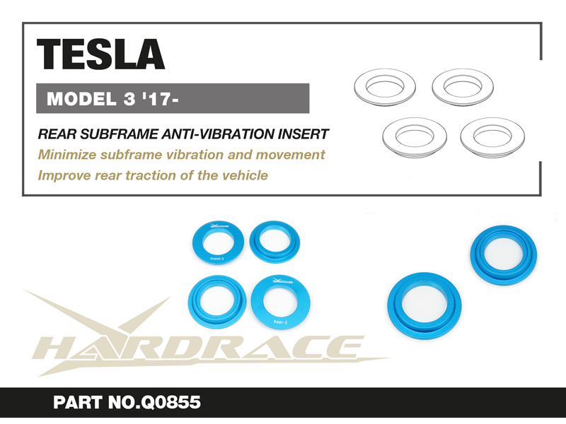 TESLA MODEL 3 '17-20 PRE-FACELIFT
Bakre SUBFRAME ANTI-VIBRATION INSERT - 4 St/Sats