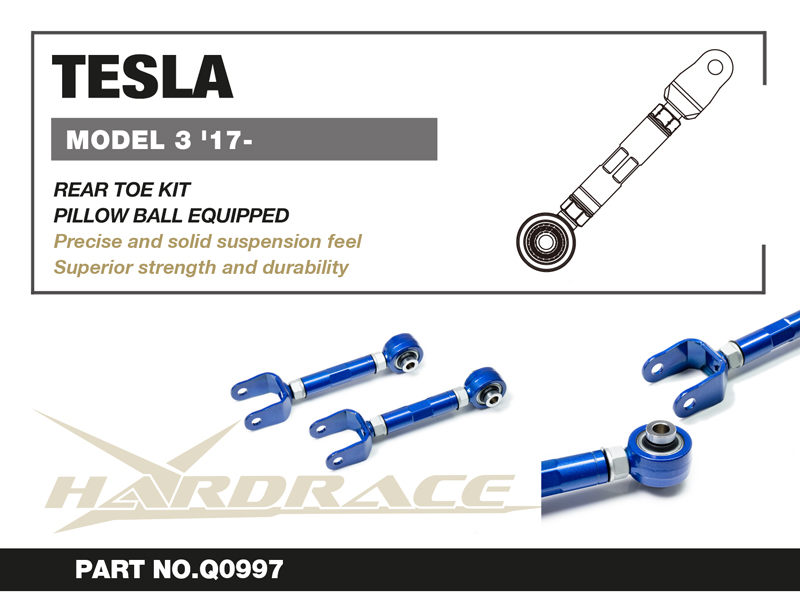 TESLA MODEL 3 '17- Bakre TOE KIT (Länklager) - 2 St/Sats