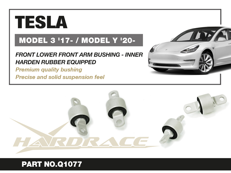 TESLA MODEL 3 '17-/ MODEL Y '20- FRONT LOWER FRONT STRAIGHT ARM BUSHING - INNER (HARDEN RUBBER) - 2PCS/SET