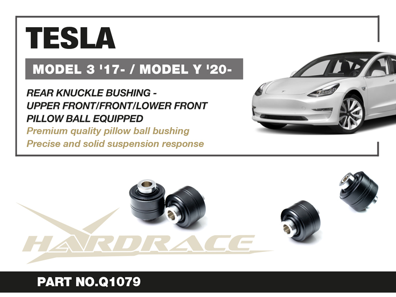 TESLA MODEL 3 '17- / MODEL Y '20- Bakre KNUCKLE Bussning - Övre Främre/Främre/LOWER Främre (Länklager) - 2 St/Sats