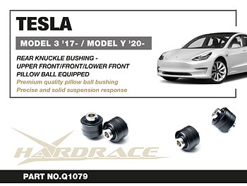 TESLA MODEL 3 '17- / MODEL Y '20- Bakre KNUCKLE Bussning - Övre Främre/Främre/LOWER Främre (Länklager) - 2 St/Sats
