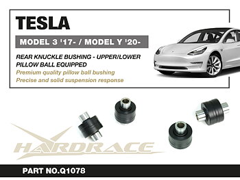 TESLA MODEL 3 '17- / MODEL Y '20- Bakre KNUCKLE Bussning - Övre/LOWER (Länklager) - 2 St/Sats