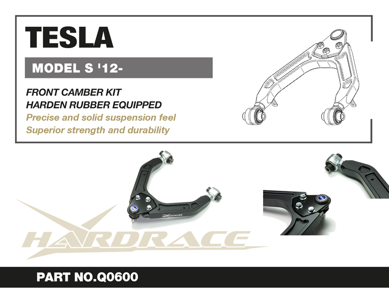 TESLA MODEL S '12-
FRONT UPPER CAMBER KIT
(HARDEN RUBBER) - 2PCS/SET
