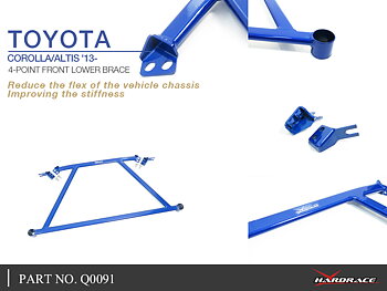 TOYOTA COROLLA/ALTIS '13- 
4-POINT FRONT LOWER BRACE - 3PCS/SET