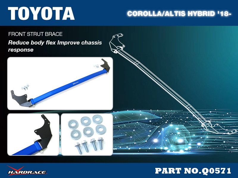 TOYOTA COROLLA/ALTIS '18- / COROLLA CROSS '20-
FRONT STRUT BRACE - 1PCS/SET