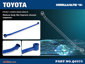 TOYOTA COROLLA/ALTIS '18-/ COROLLA CROSS '20-
Främre LOWER-Bakre BRACE - 1 St/Sats