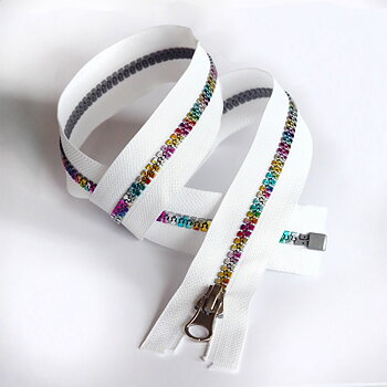 Zipper multicolour white