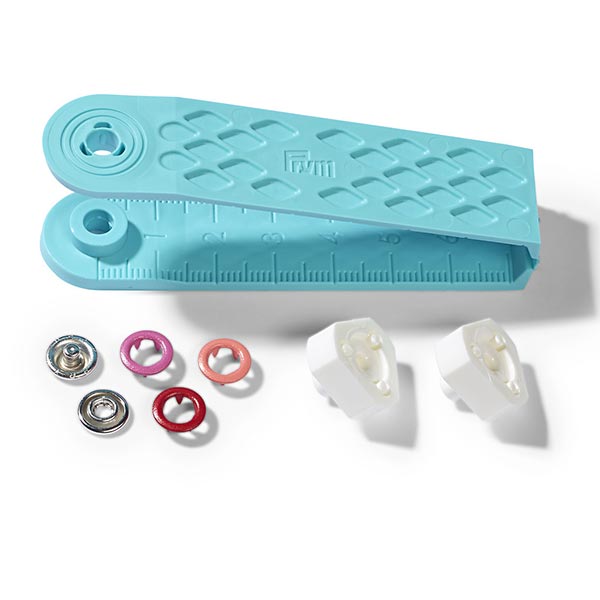 Prym tryckknappar 8mm röd-rosa-aprikos - 2