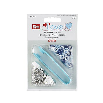 Prym tryckknappar 8mm blå-vit