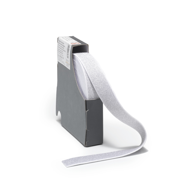 Resår 25mm - white/silver