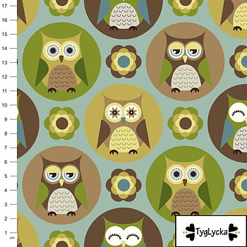 60cm Retro owls