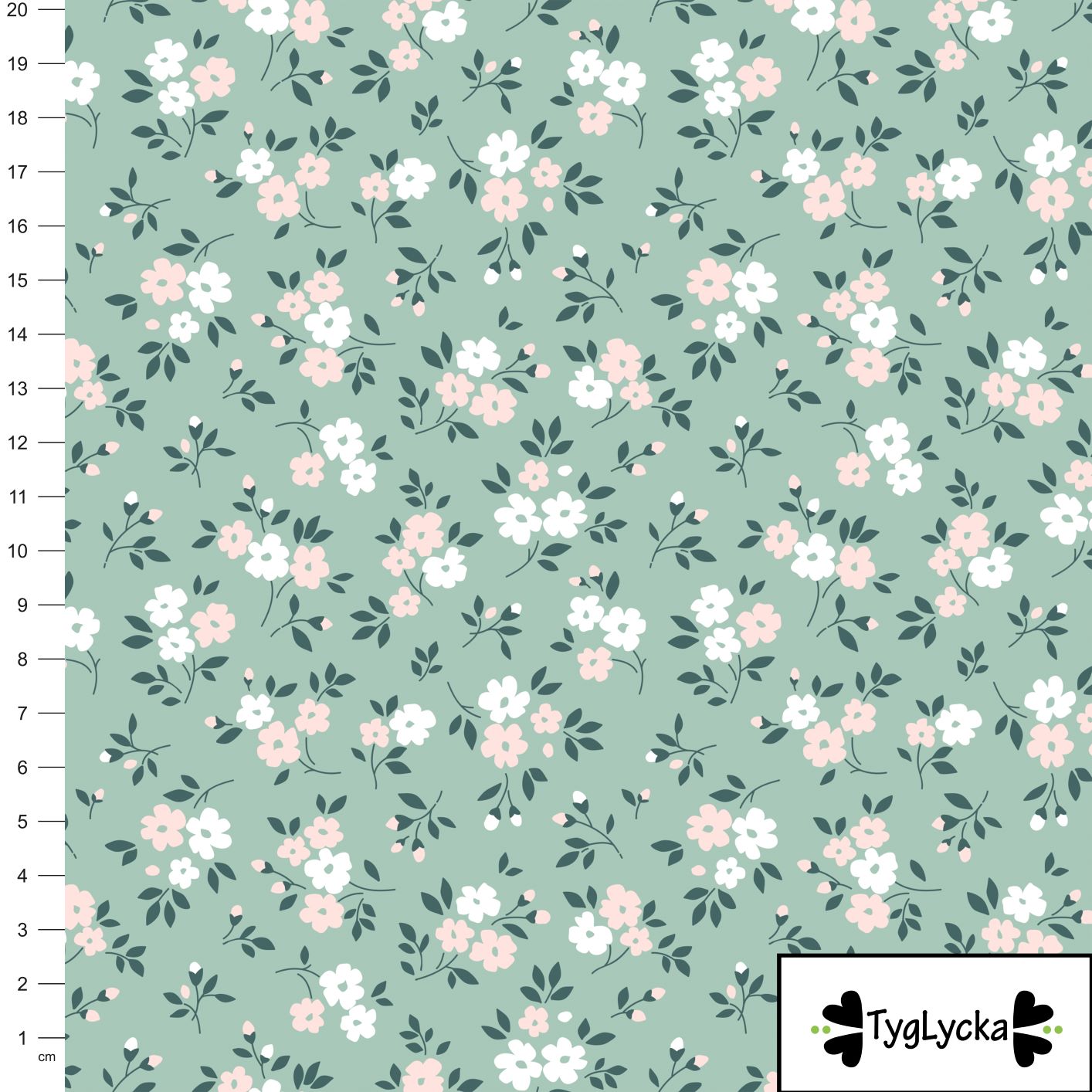 1m Small flowers dusty green