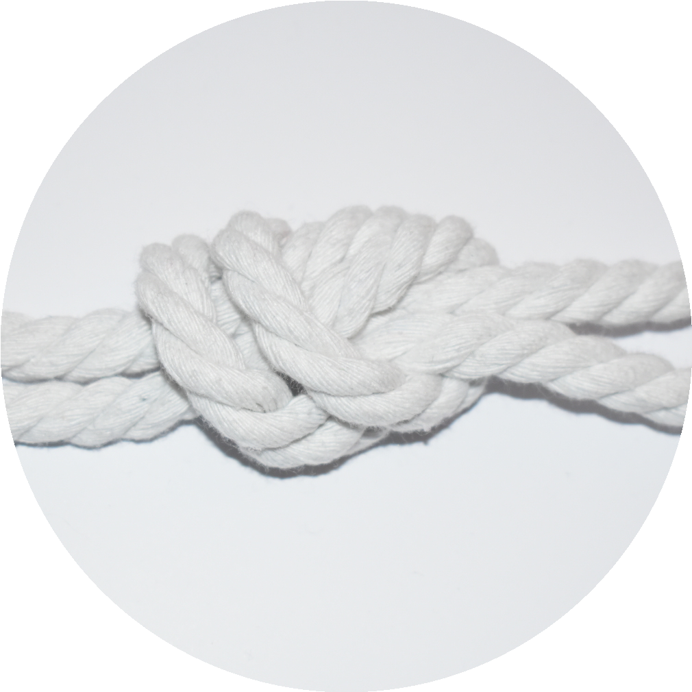 Rope 8mm white - 3 meters