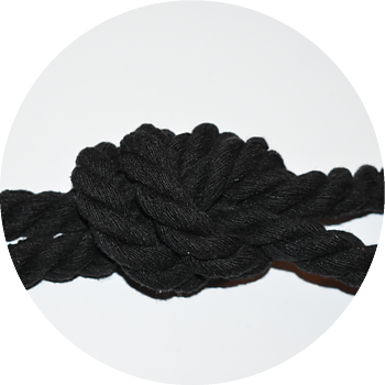 Rope 8mm svart - 3 meters