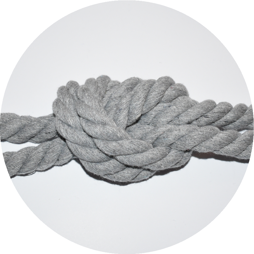 Rope 8mm grå - 3 meters