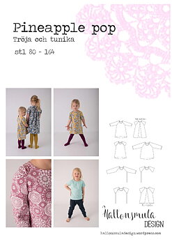 Pineapple pop drunic (dress/tunic) and raglan sweater/t-shirt 80-164
