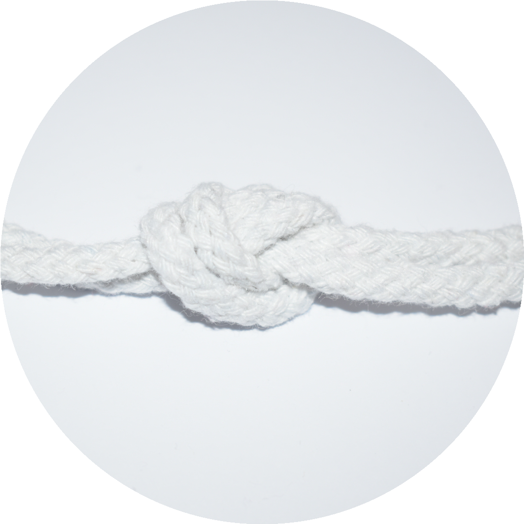 Snöre 5mm vit - 3 meter