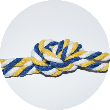 Rope 5mm mix blue/yellow - 3 meters
