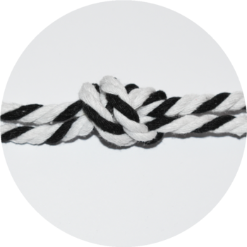 Rope 5mm mix black/white - 3 meters