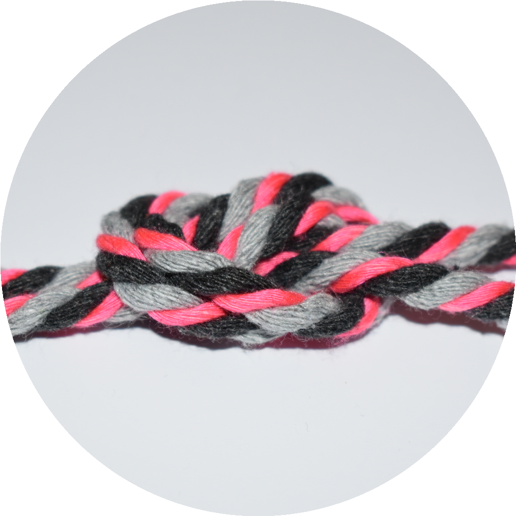Rope 5mm mix grey/pink - 3 meters