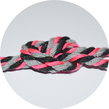 Rope 5mm mix grey/pink - 3 meters