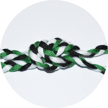 Rope 7mm mix green/black - 3 meters