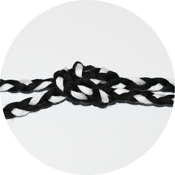 Rope 7mm mix black/white - 3 meters