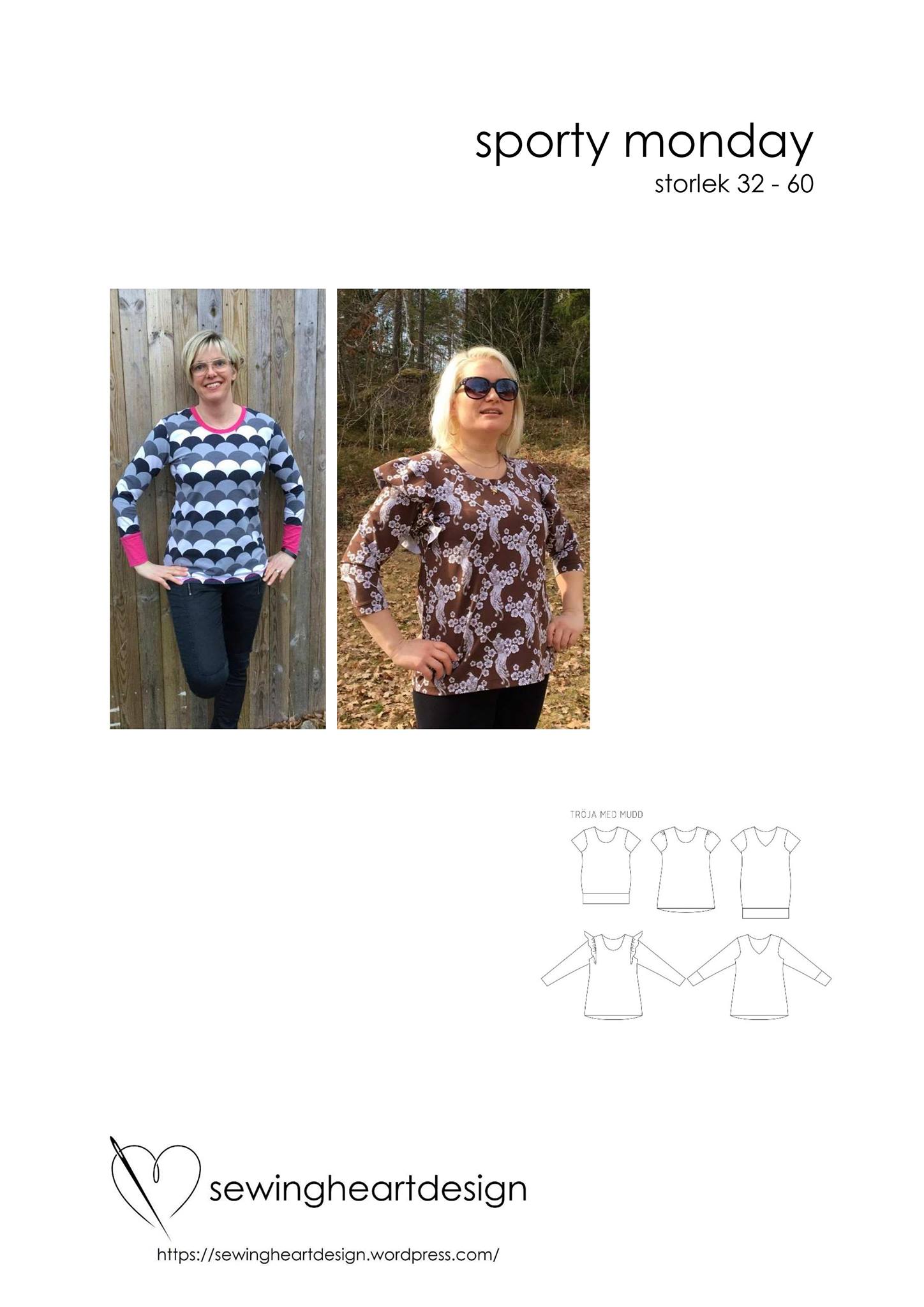 Sporty Monday top. Storlek 32-60