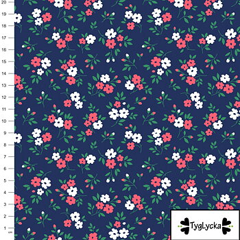 Small flowers navy