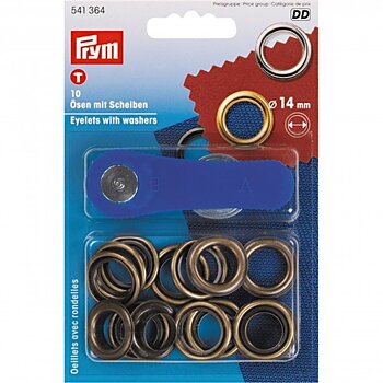 Eyelet antique brass 14mm