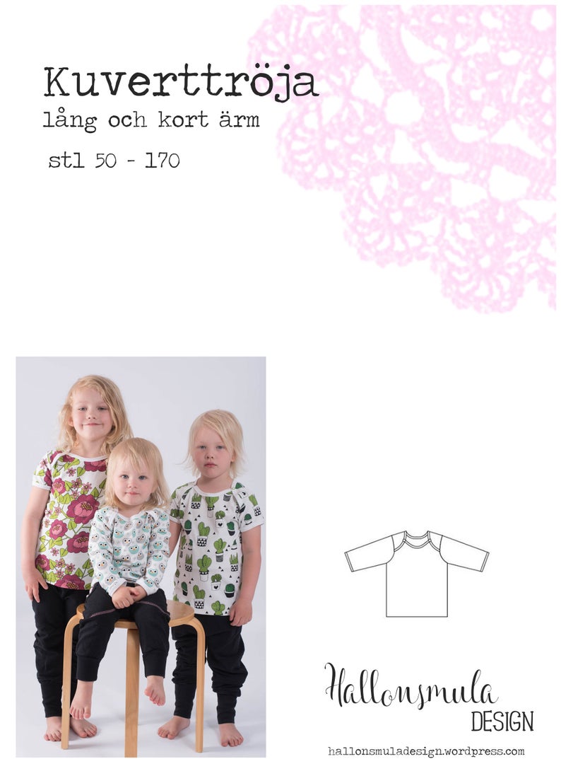 Kuverttröja med lång eller kort ärm
