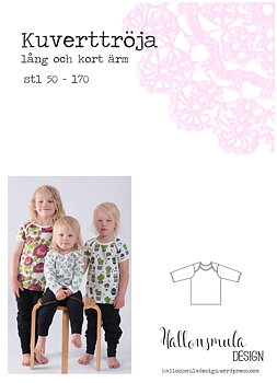 Kuverttröja med lång eller kort ärm