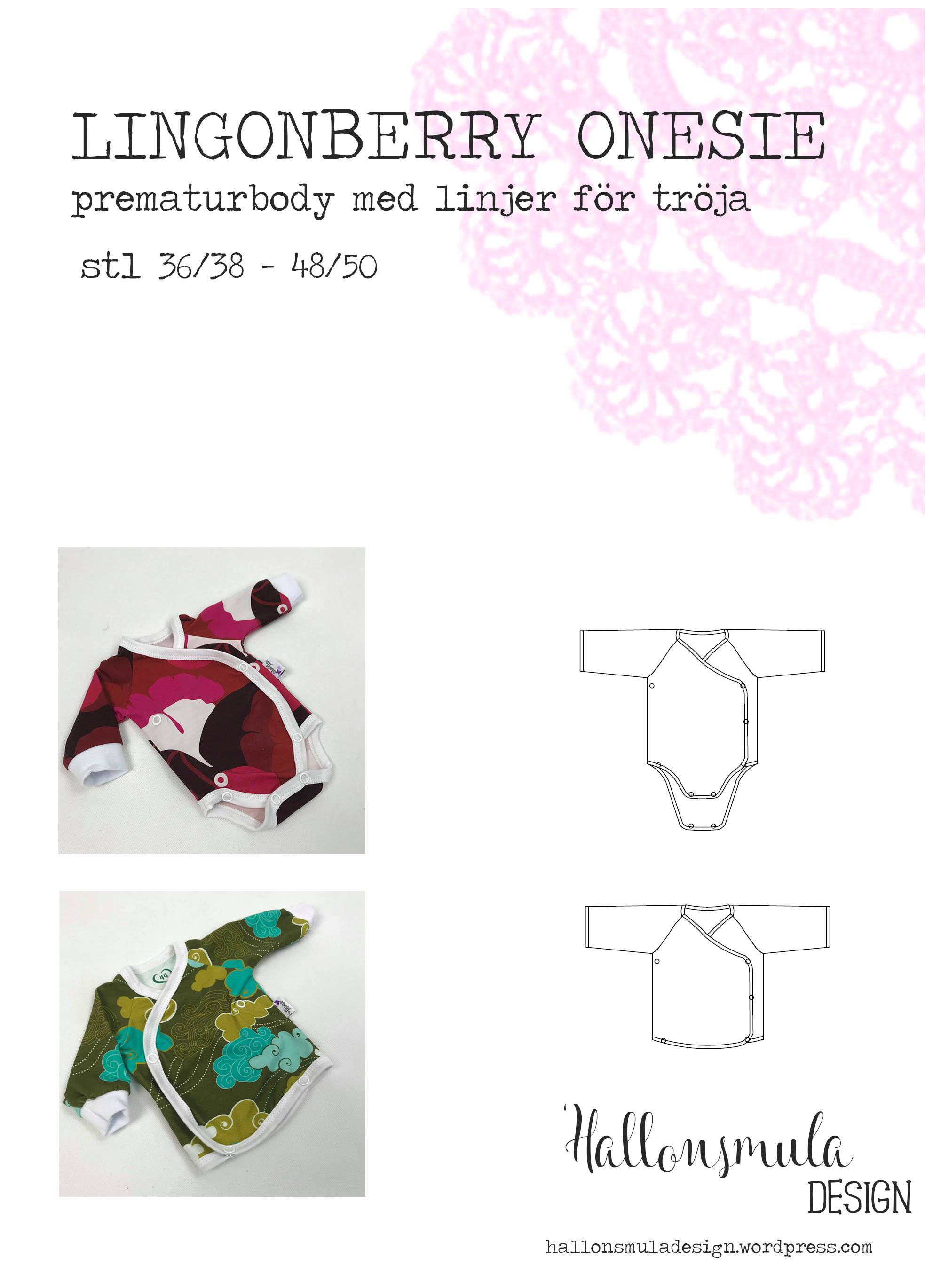 Lingonberry onesie size 36/38-48/50