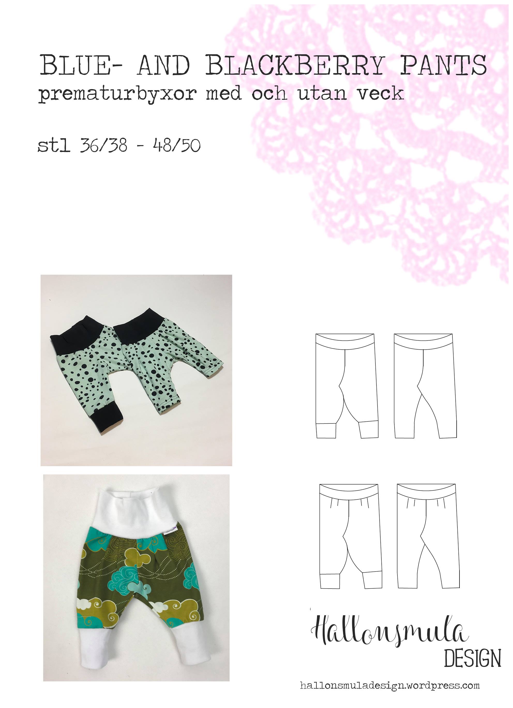 Blue- and blackberry pants  strl. 36/38-48/50. 