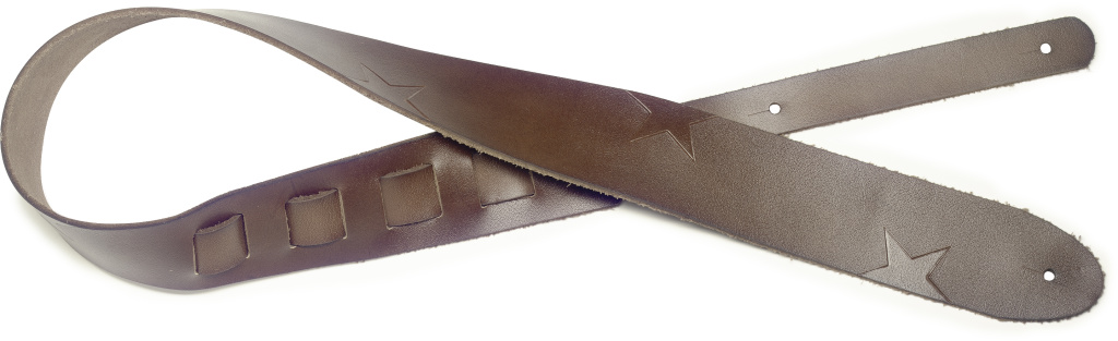 Leath.Strap Pressed Star Dkbrw