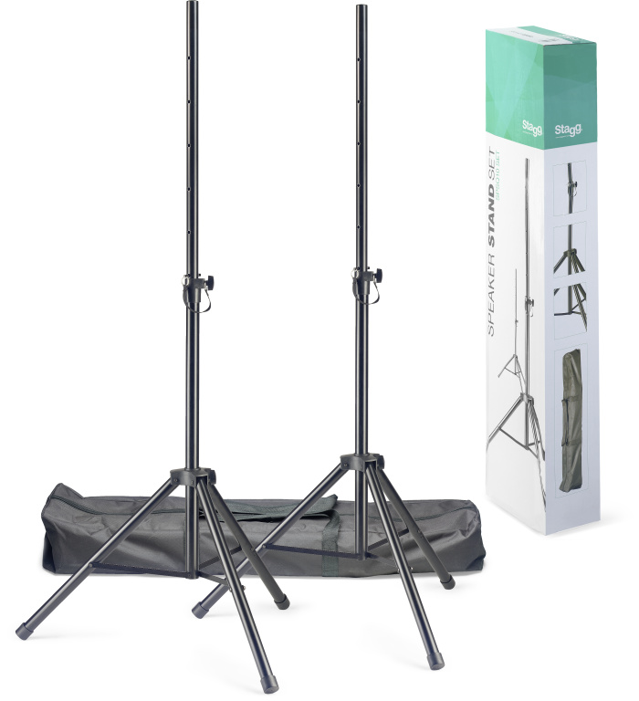Set med  2 st Högtalarstativ + gigbag