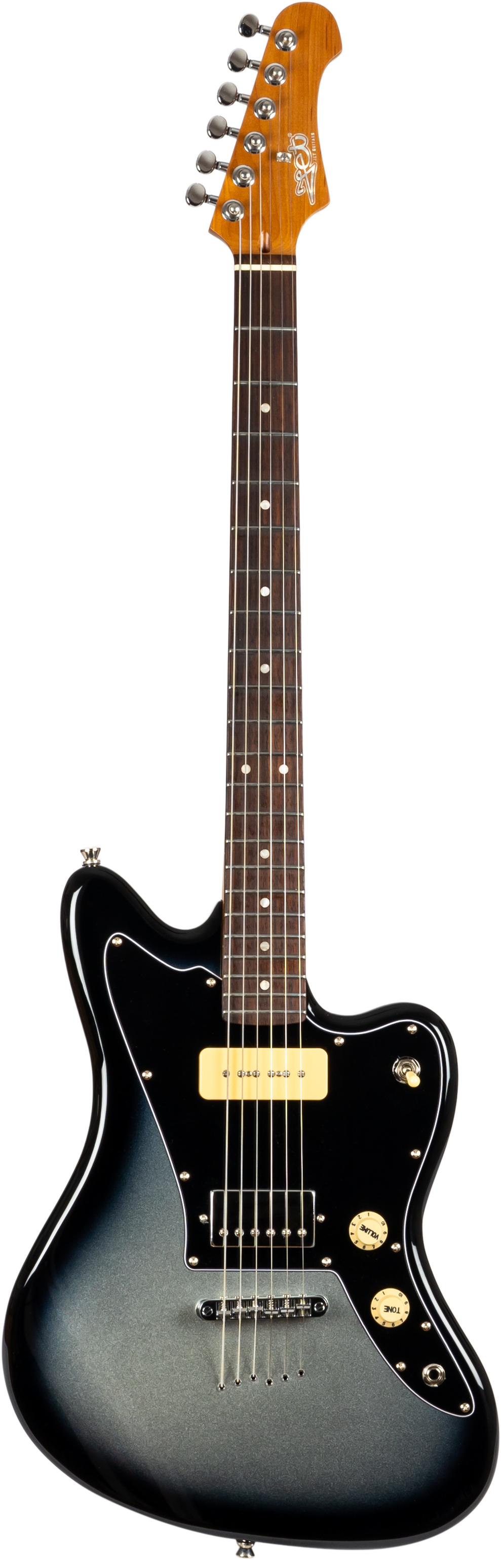 Jet Guitars JJ-350 Baritone Moonburst Silver