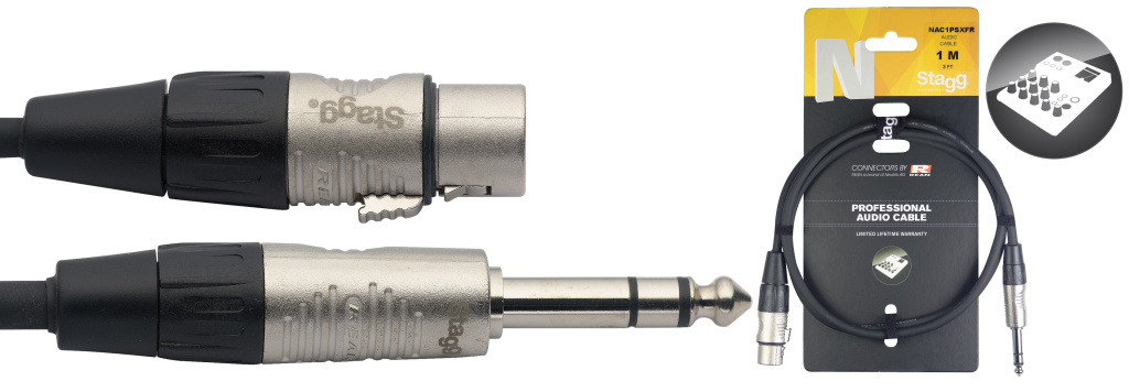 1M/3Ft Audio Ster.Plg-Xlrf Dl - 2