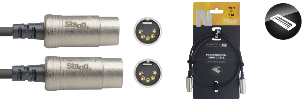 1M/3Ft Midi Cable Dinm Dlx - 2