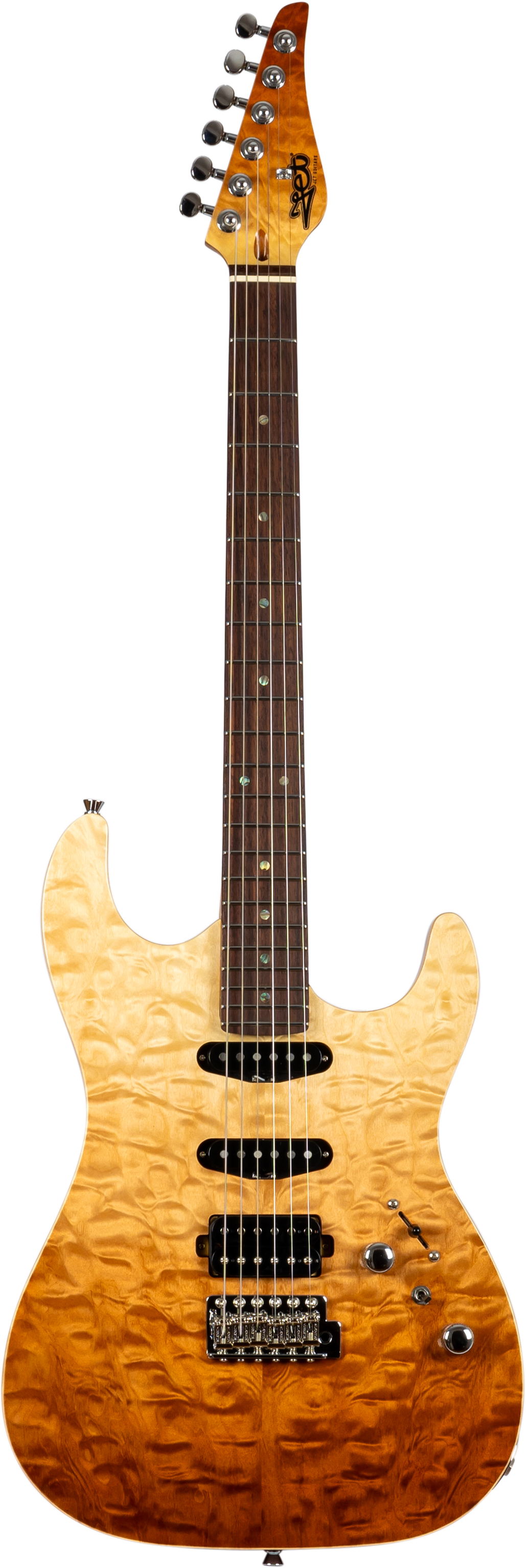 Jet Guitars Elite  JS-45 Fireburst Flame/inkl gigbag