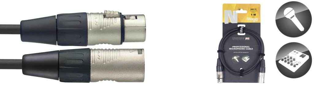 1M/3FT MIKE CBL XLRf-XLRm DLX - 2