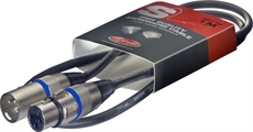 1M/3FT MIKE CBL XLRf-XLRm/BLU
