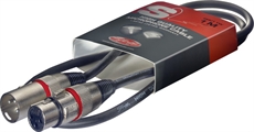 1M/3FT MIKE CBL XLRf-XLRm/RED