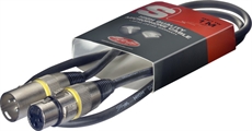 1M/3FT MIKE CBL XLRf-XLRm/YEL