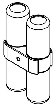 2 DISPL.CONNECTORS 2UP2DOWN-BK
