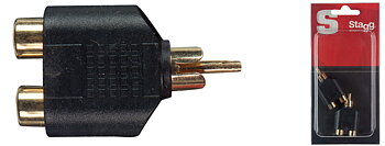 2 Dual Female Rca/M Rca Adapt