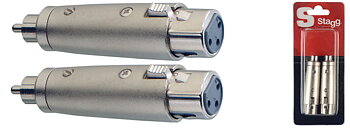 2 Fem Xlr /Male Rca Adapt.-Met