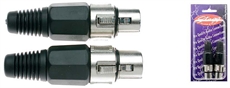 2 Female Xlr Pro Plug-Ni Plt